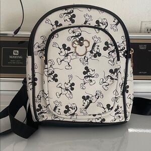 Mickey Mouse Kids Backpack - Black and White